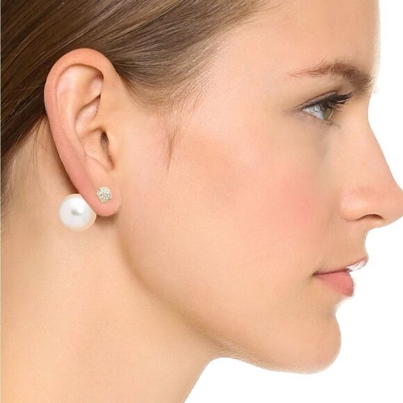 Rebecca Minkoff Pearl Back-Front Earrings - Picture 3 of 4